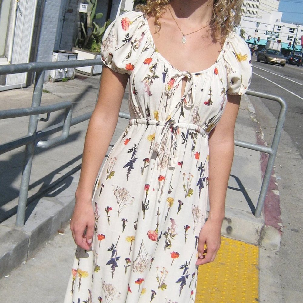 Lux Dress - Wildflower Ivory